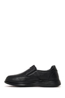 Male Black Leather Comfort Loafer | Derimod