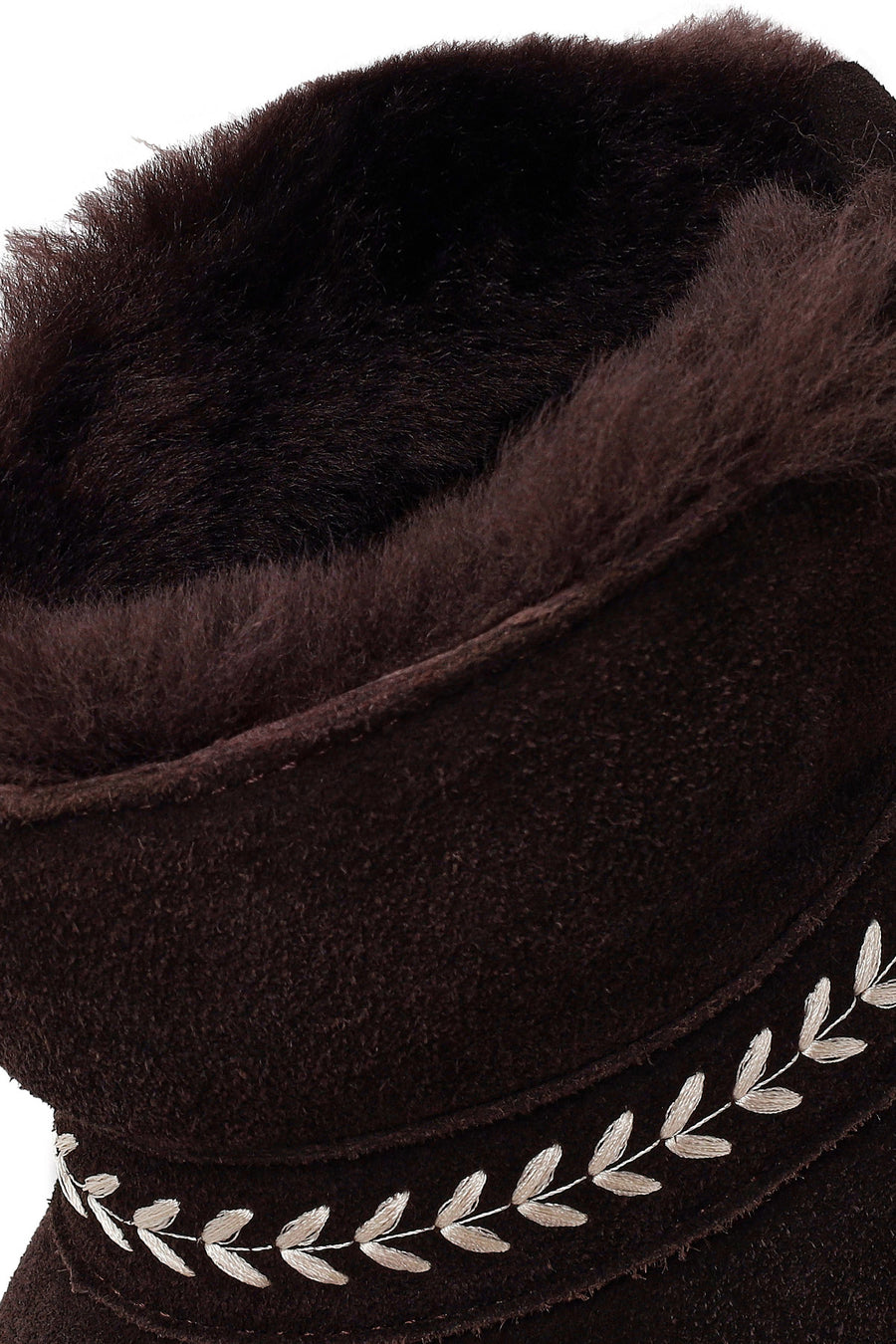 Woman Brown Thick-Soled Suede Teddy Boots
