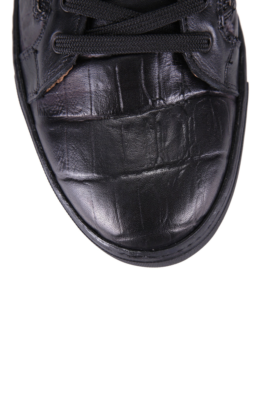 Men's Leather Sneaker with Zipper Detail