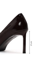 Woman Burgundy Thin-Heeled Patent Leather Leather Stiletto | Derimod