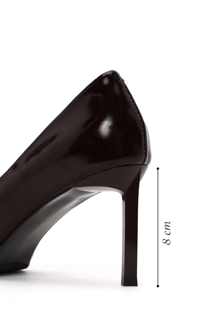 Woman Burgundy Thin-Heeled Patent Leather Leather Stiletto