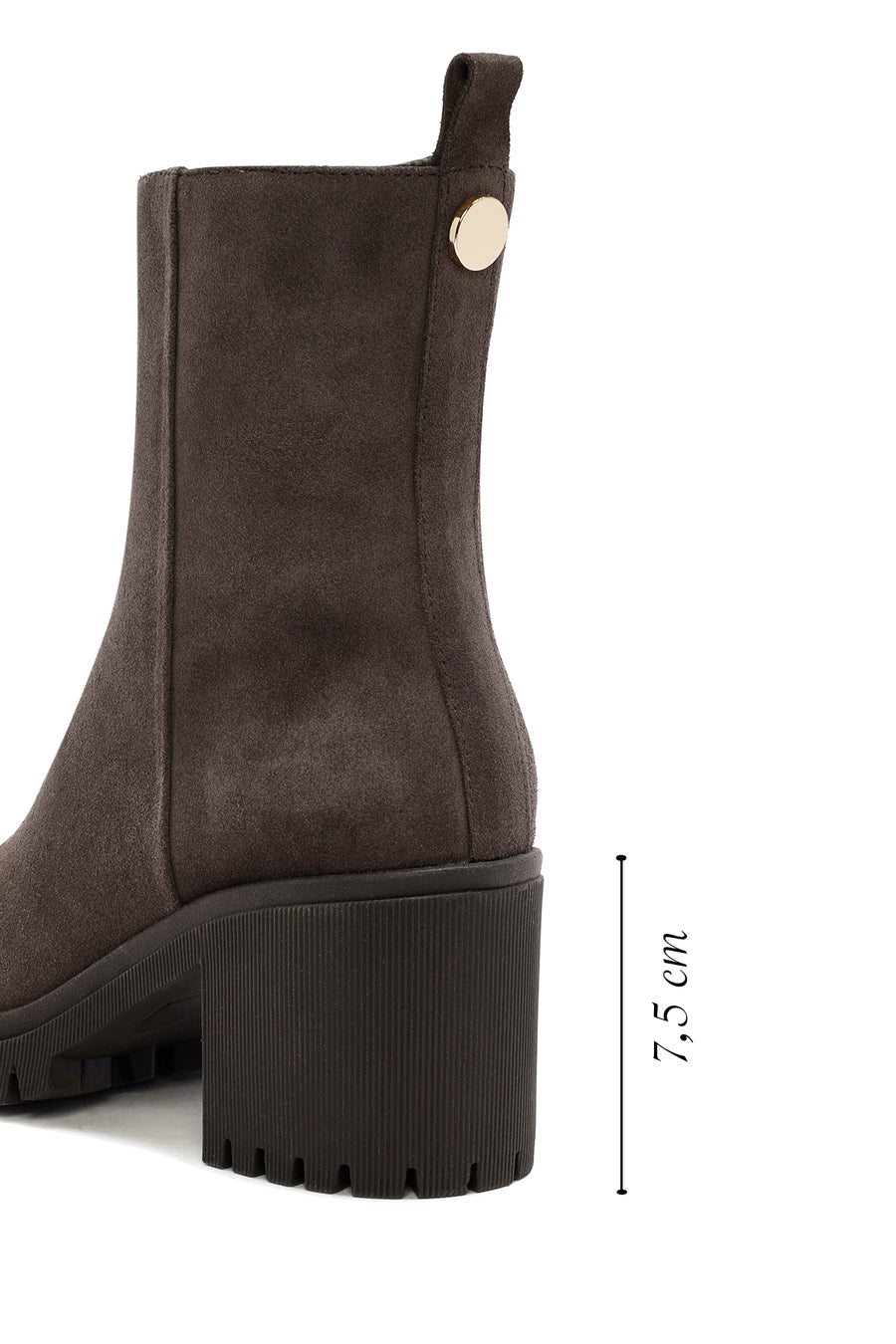 Woman Mink Suede Zippered Heels Leather Boat