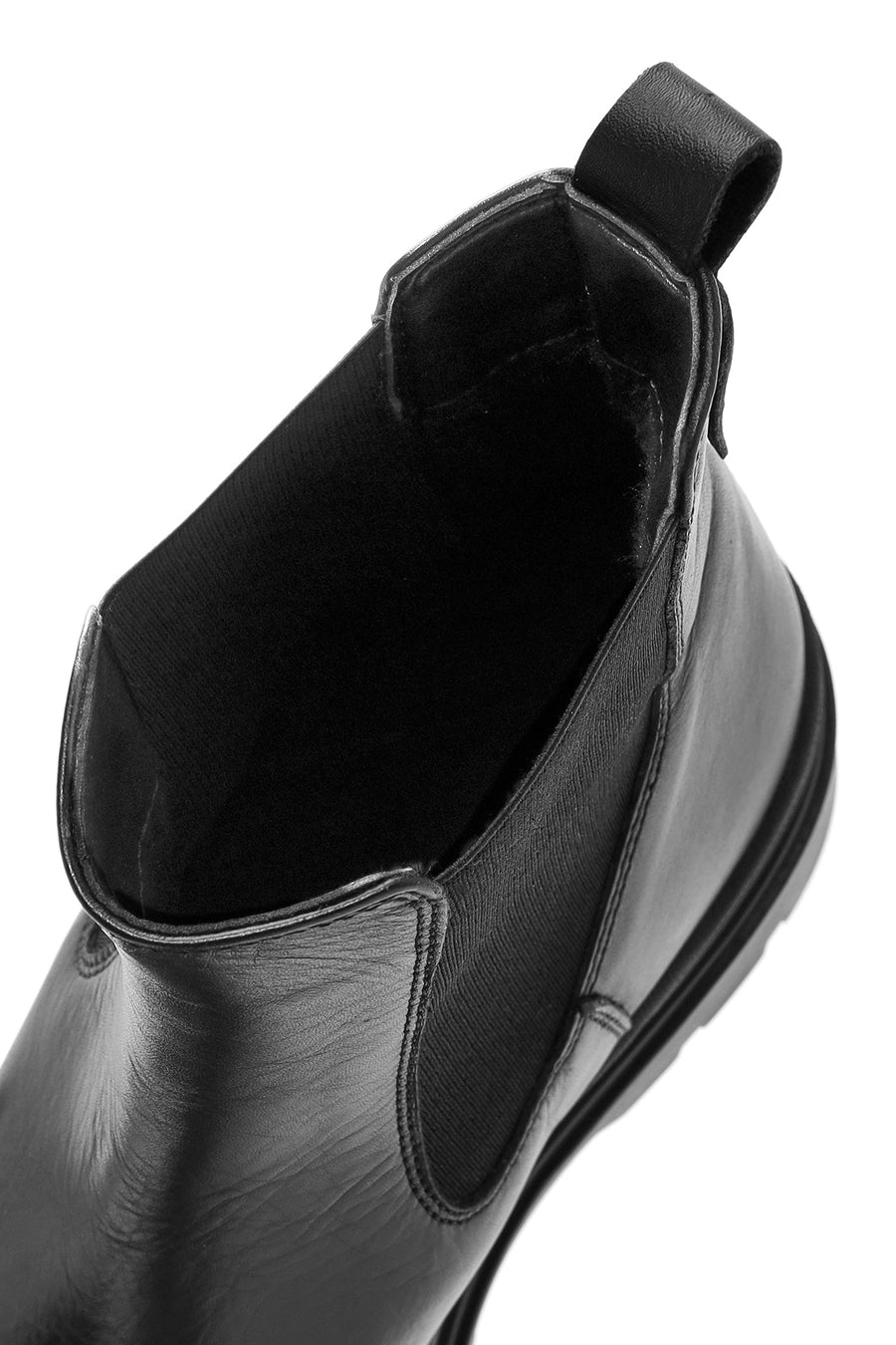Men's Black Leather Chelsea Boots
