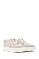 Men's Beige Thick Soled Leather Sneaker | Derimod