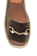 Women's Suede Buckle Espadrille Slippers | Derimod