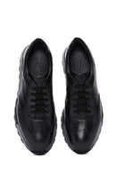 Men's Black Leather Sneaker | Derimod