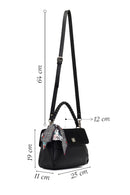 Woman Black Long-Strap Suede Shoulder Bag | Derimod