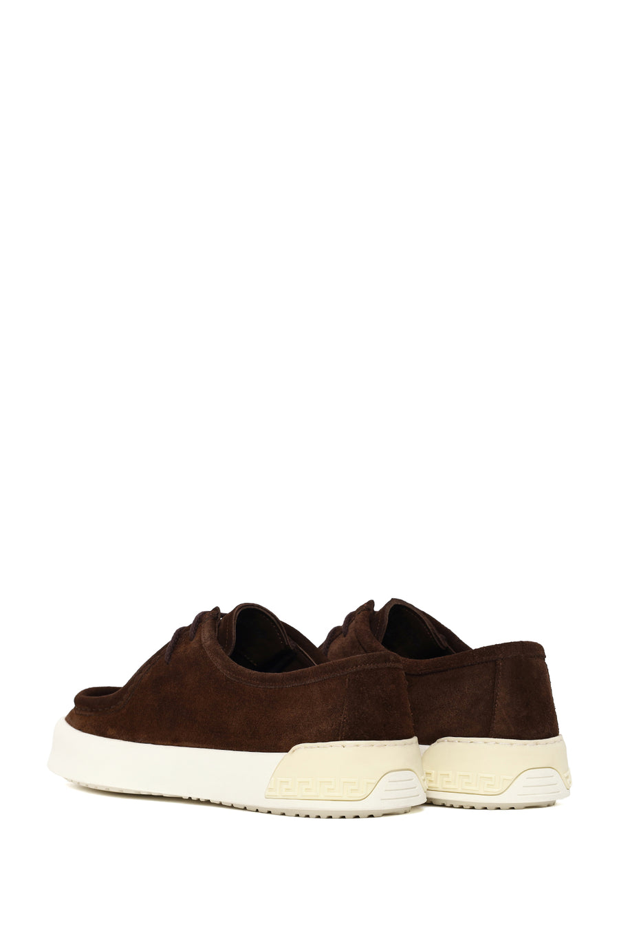 Male Brown Lace-Up Thick-Soled Suede Leather Casual Shoes