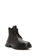 Men's Black Lace-Up Leather Casual Boots | Derimod