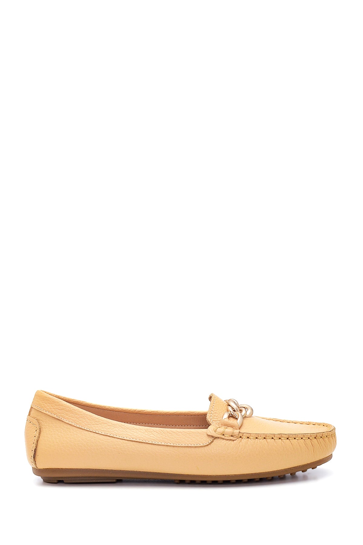 Kadın Bej Deri Loafer 22SFD2913FT | Derimod