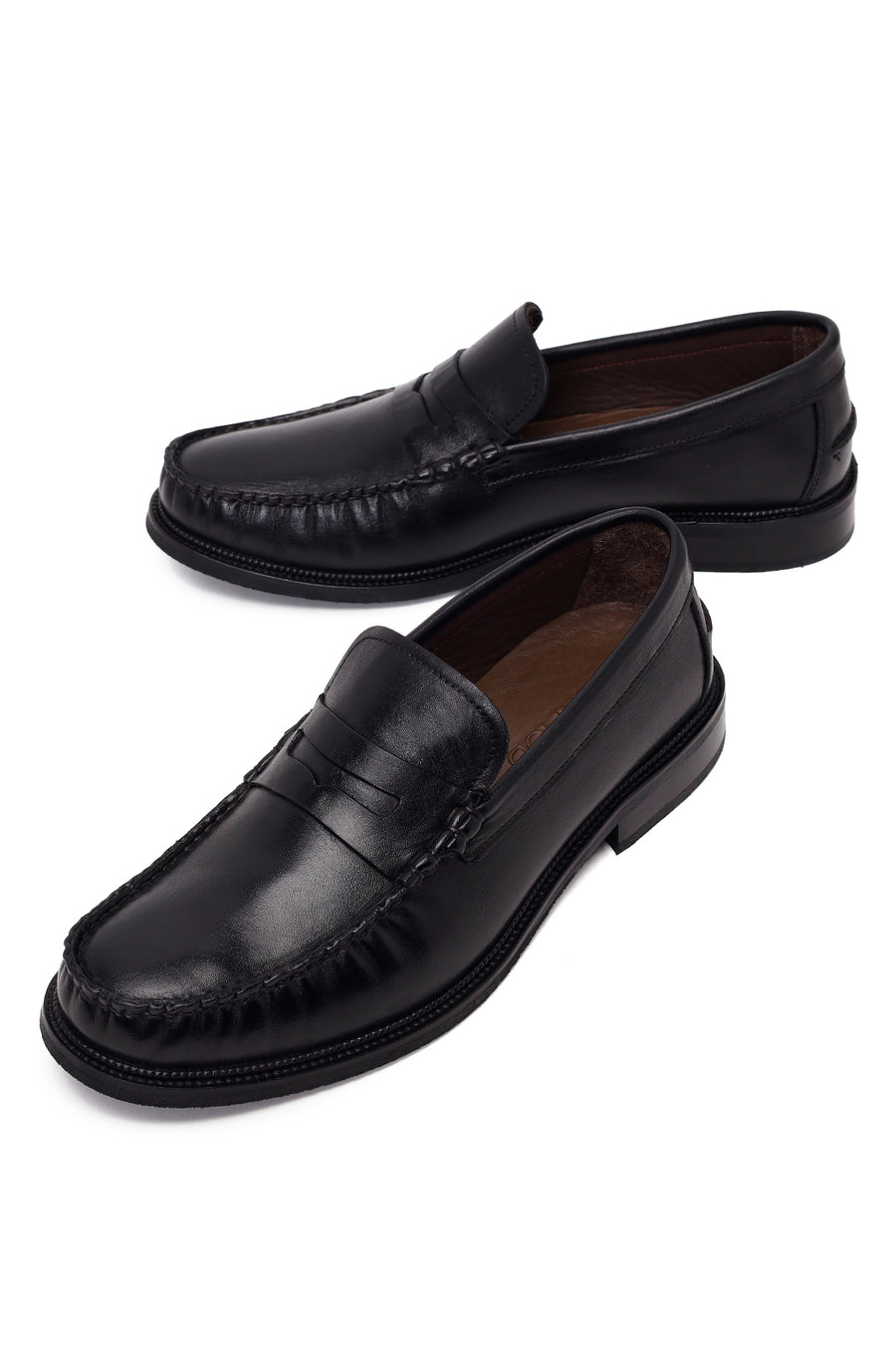 Erkek Siyah Deri Casual Loafer