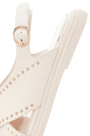 Women's Cream Strappy Sandals | Derimod