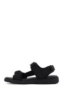 Geox Men's Black Xand 2s Fabric Sandals | Derimod