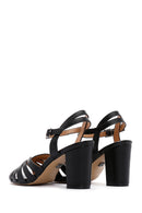 Women's Black Ankle Strap High Heel Sandals | Derimod