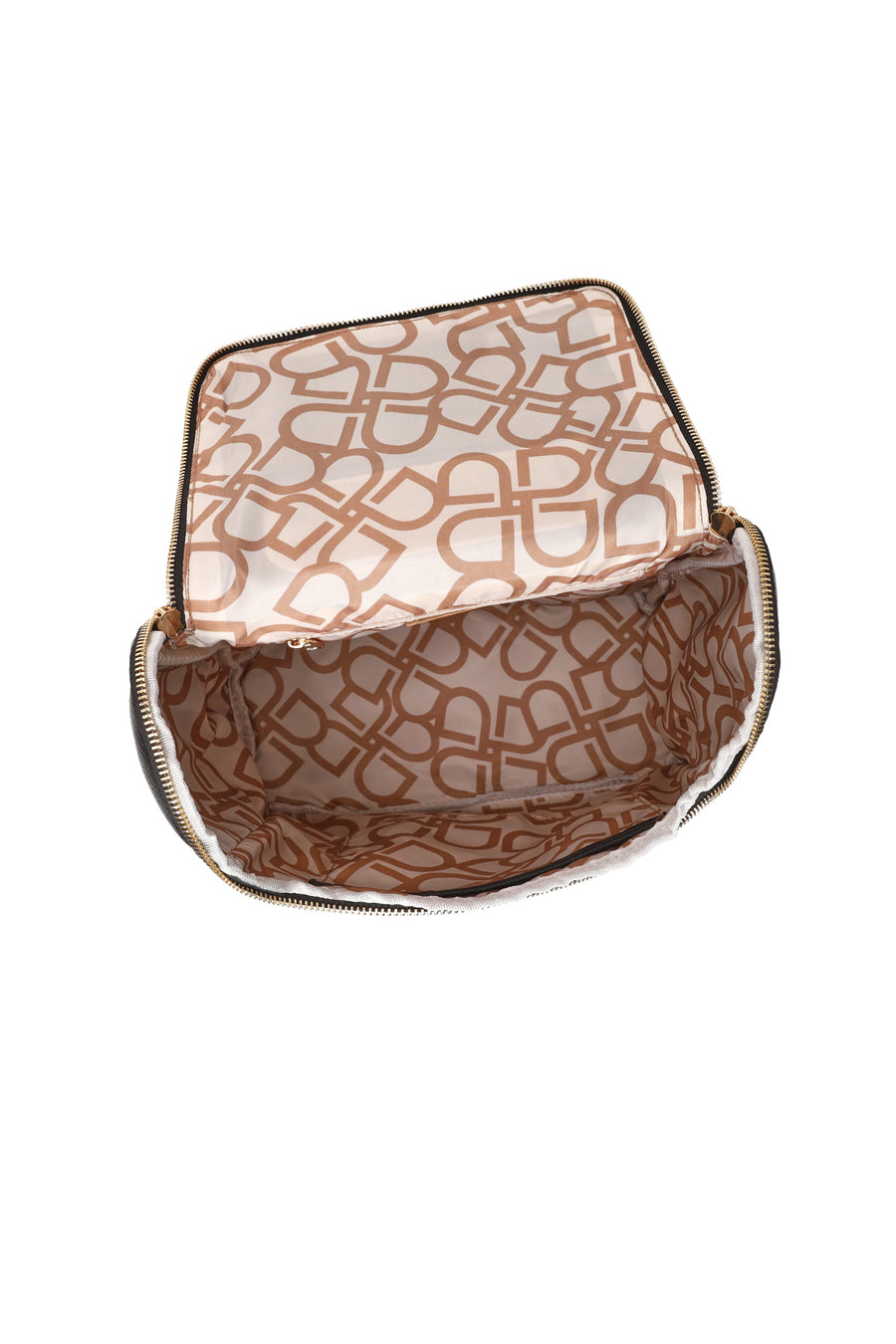 Woman Black Patterned Backpack