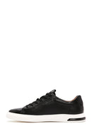 Men's Black Lace-up Thick-Sole Leather Sneaker | Derimod
