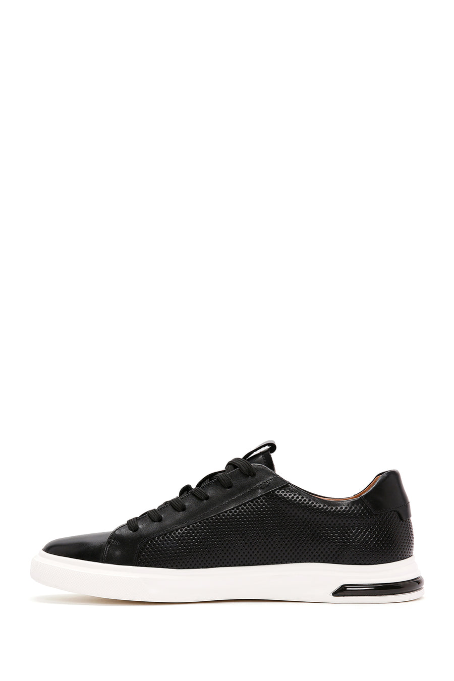 Male Black Lace-Up Leather Sneaker