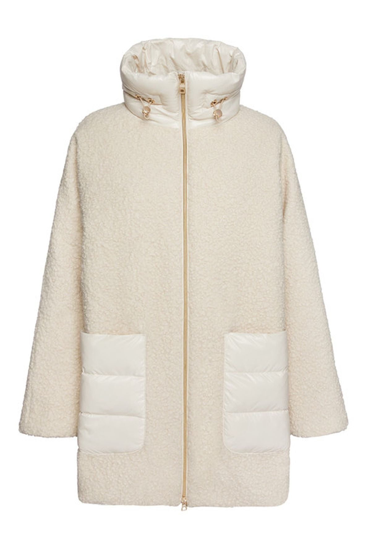 Geox Women's Cream Calithe Oversize Teddy Coat W3620GTC176F1732 | Derimod