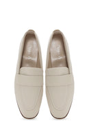 Women's Cream Masculine Loafer | Derimod