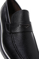 Men's Black Leather Casual Loafer | Derimod