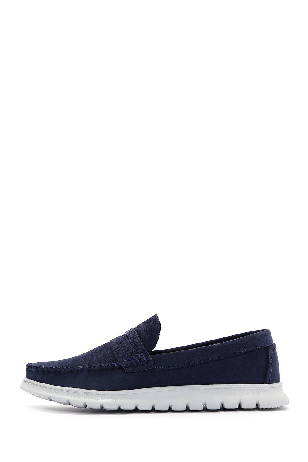 Erkek Lacivert Nubuk Deri Loafer