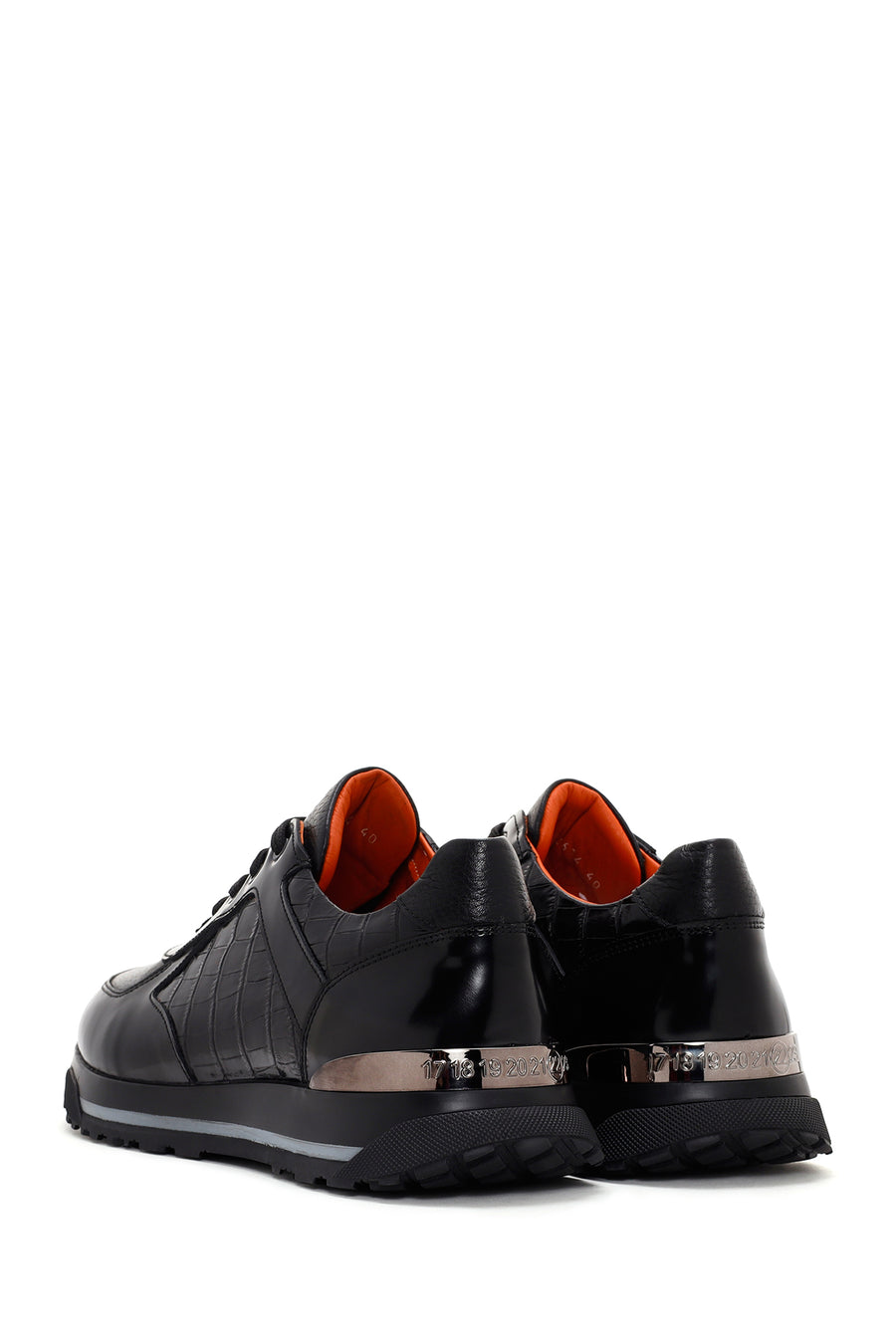 Erkek Siyah Deri Casual Sneaker