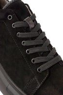 Men's Black Lace-Up Suede Leather Sneaker | Derimod