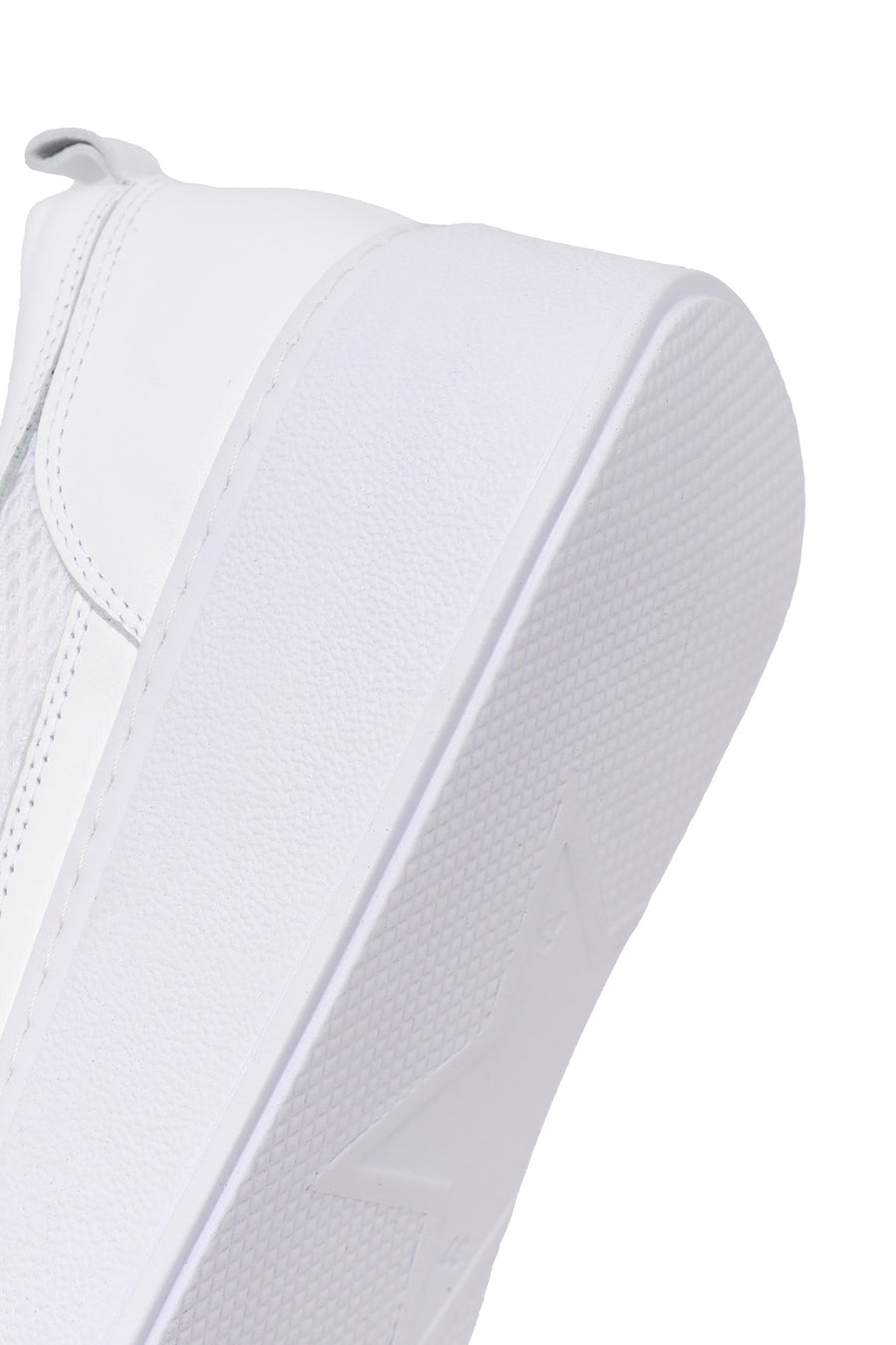 Woman White Lace-Up Thick-Soled Leather Sneaker