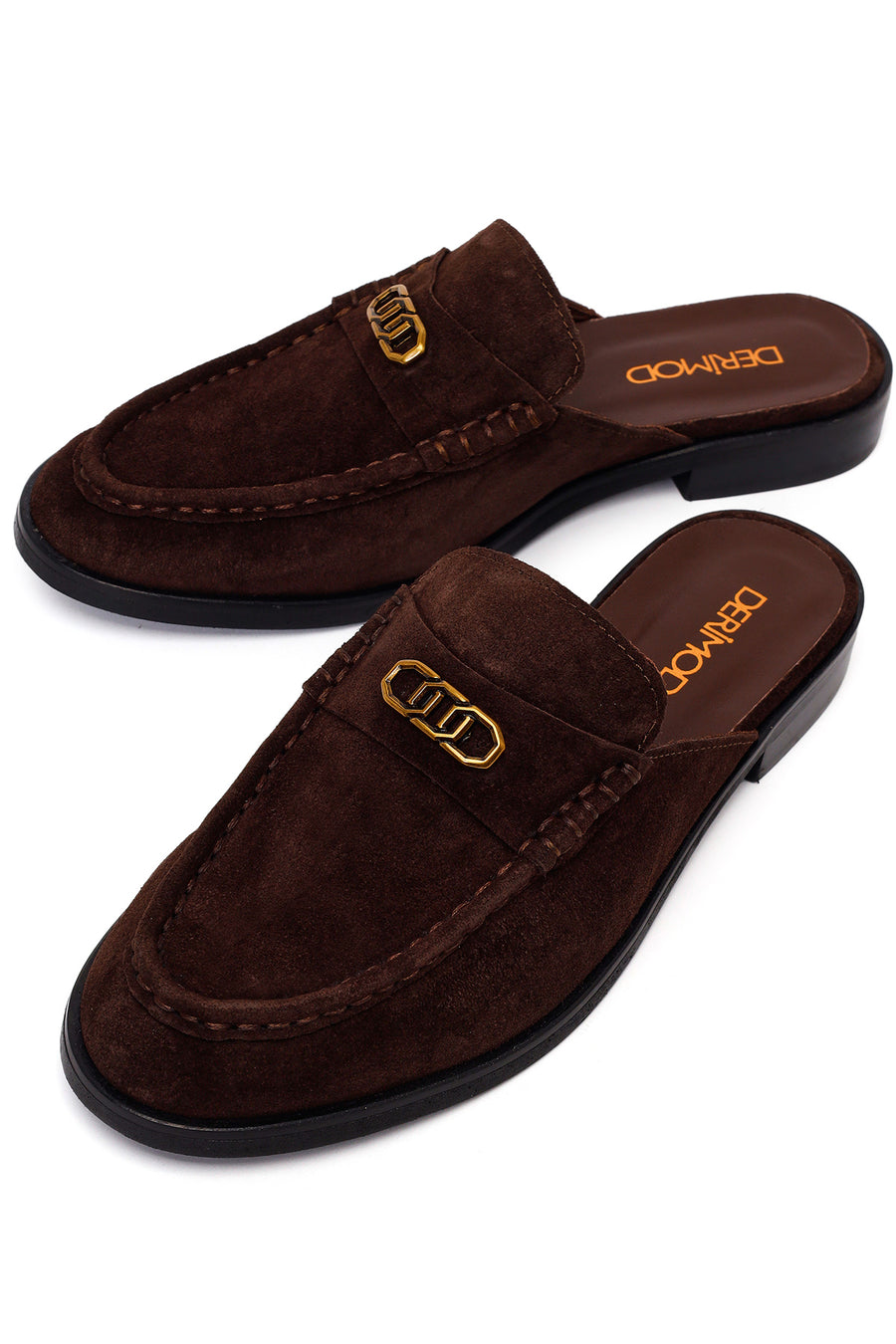 Woman Brown Suede Slipper