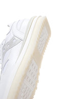 Women's White Leather Thick Soled Sneaker | Derimod