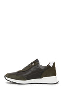 Men's Khaki Leather Sneaker | Derimod