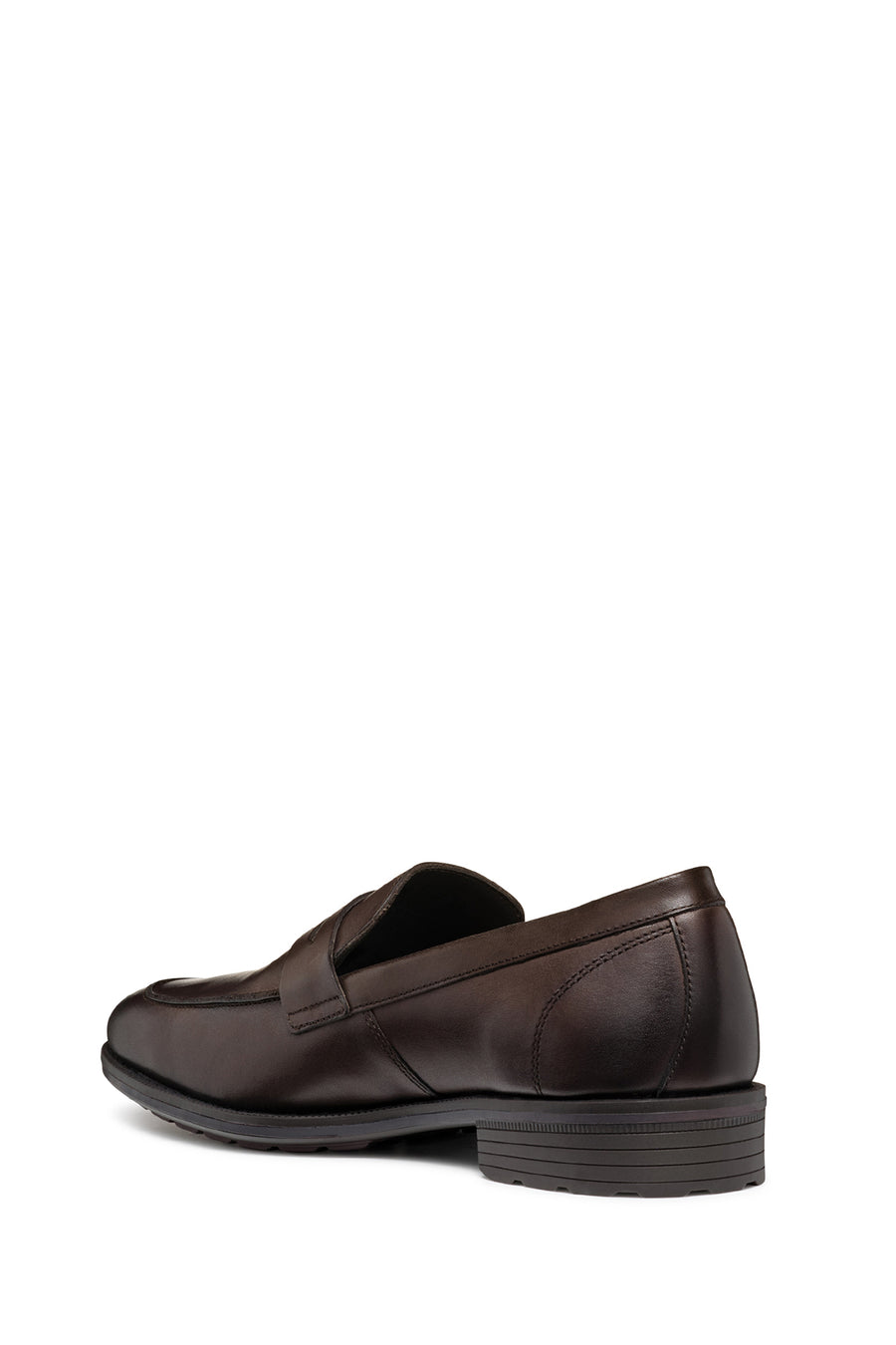 Geox Men's Brown Decio Leather Classic Loafer