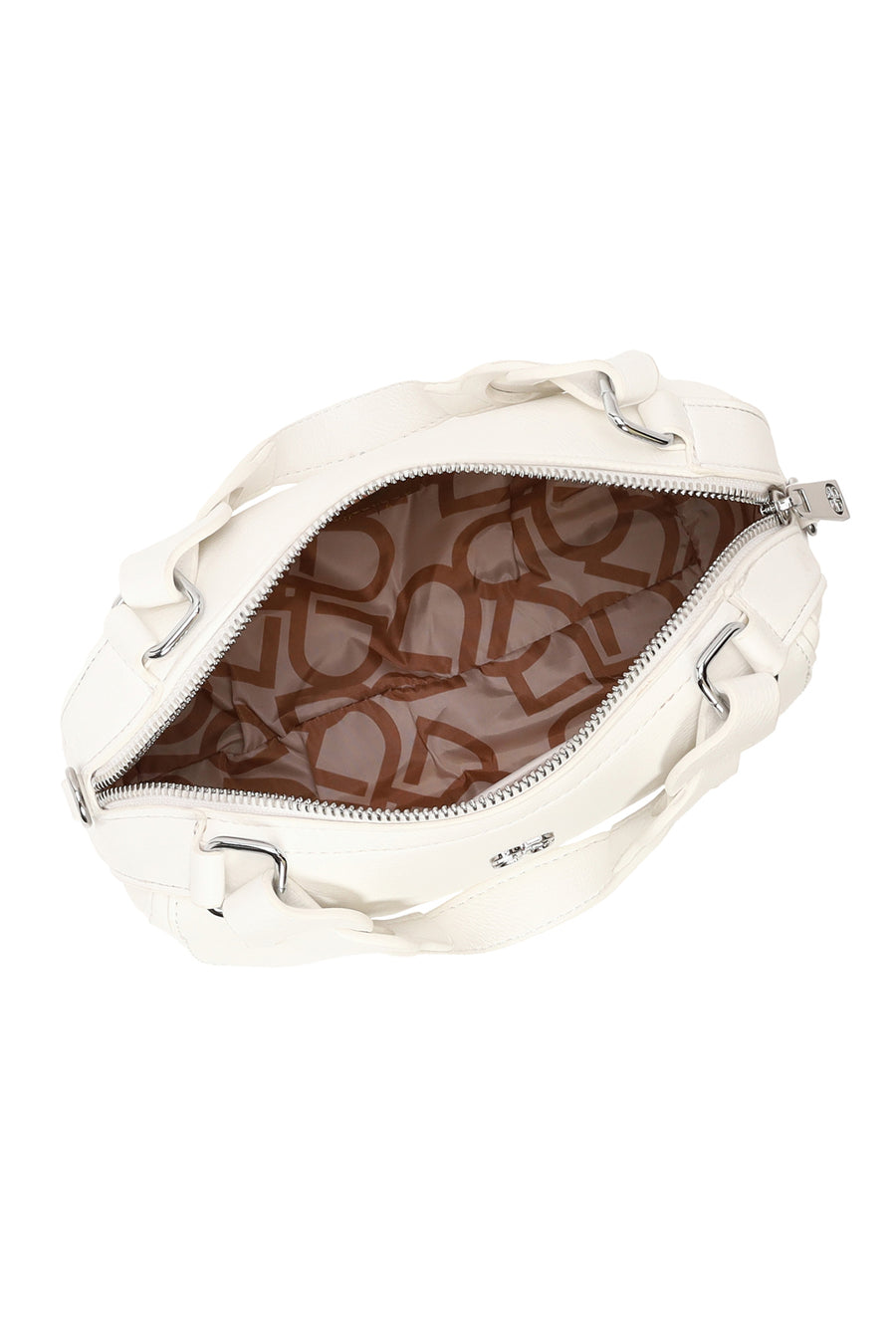 Woman Cream Long-Strap Shoulder Bag