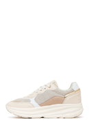 Women's Beige Lace-Up Chunky Sole Sneakers | Derimod