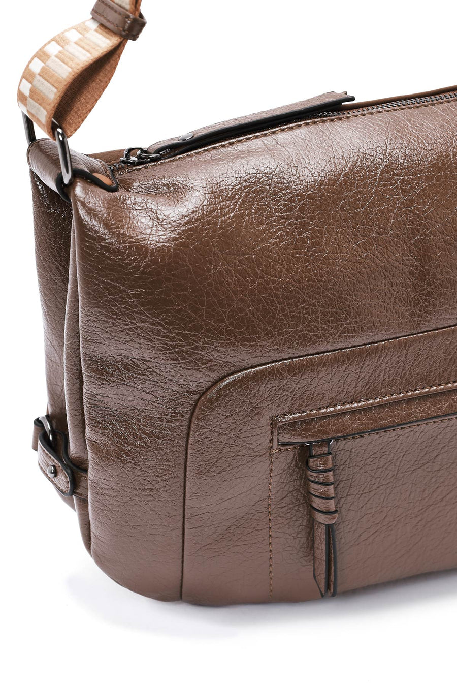 Women's Brown Long Strap Shoulder Bag