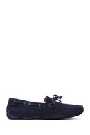 Men's Navy Blue Suede Leather Casual Loafer | Derimod