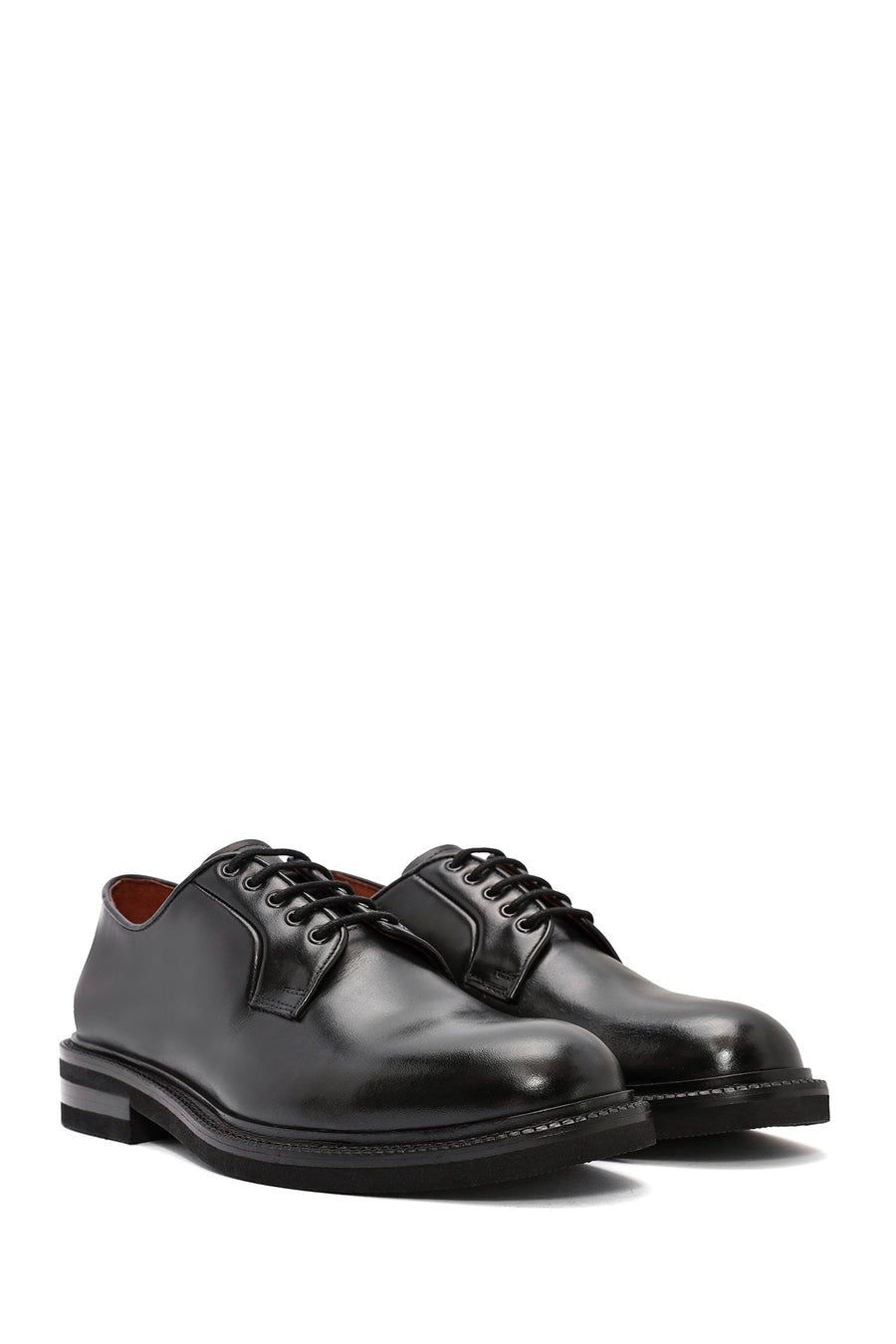 
Men's Black Lace-Up Leather Classic Shoes
