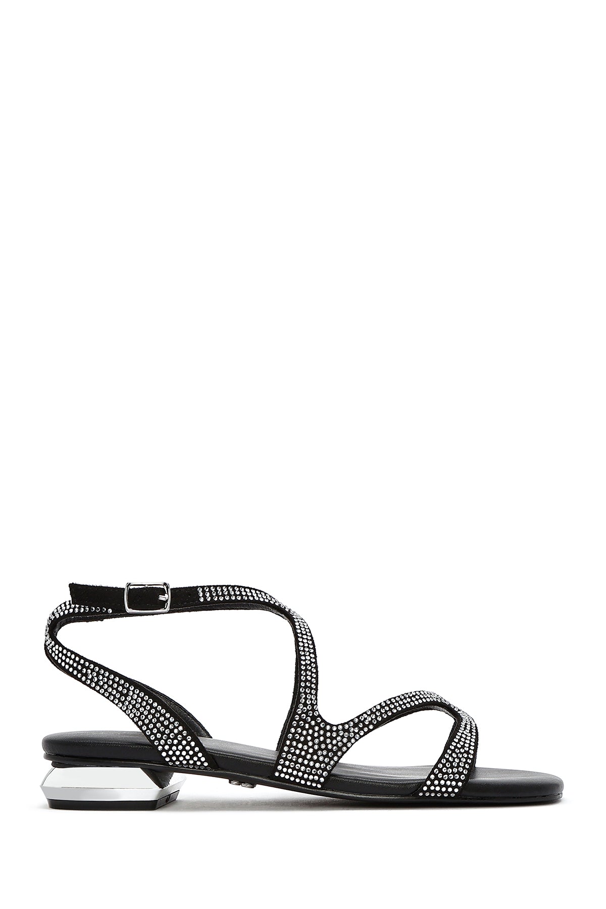 Women's Black Stone Buckle Sandals 25SFD4420TS | Derimod