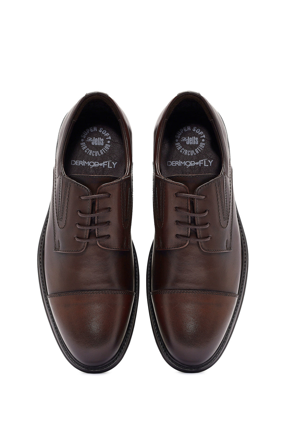 Men's Brown Lace-up Leather Casual Shoes