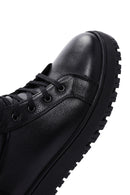 Men's Black Zippered Leather Boots | Derimod