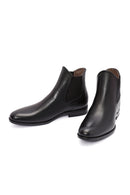 Men's Black Leather Chelsea Boots | Derimod