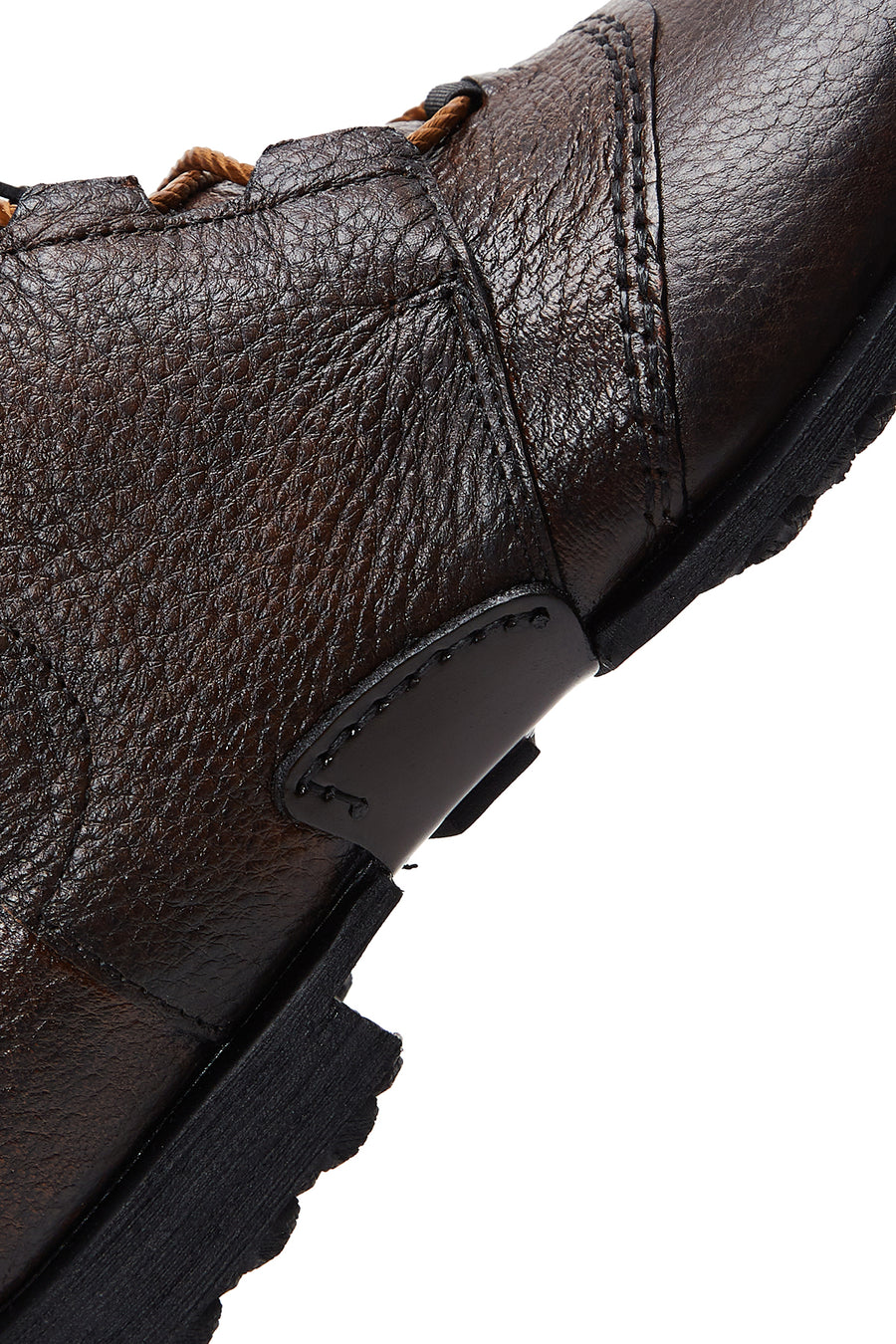 Men's Brown Leather Flat Boots
