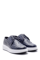 Men's Printed Leather Sneaker | Derimod