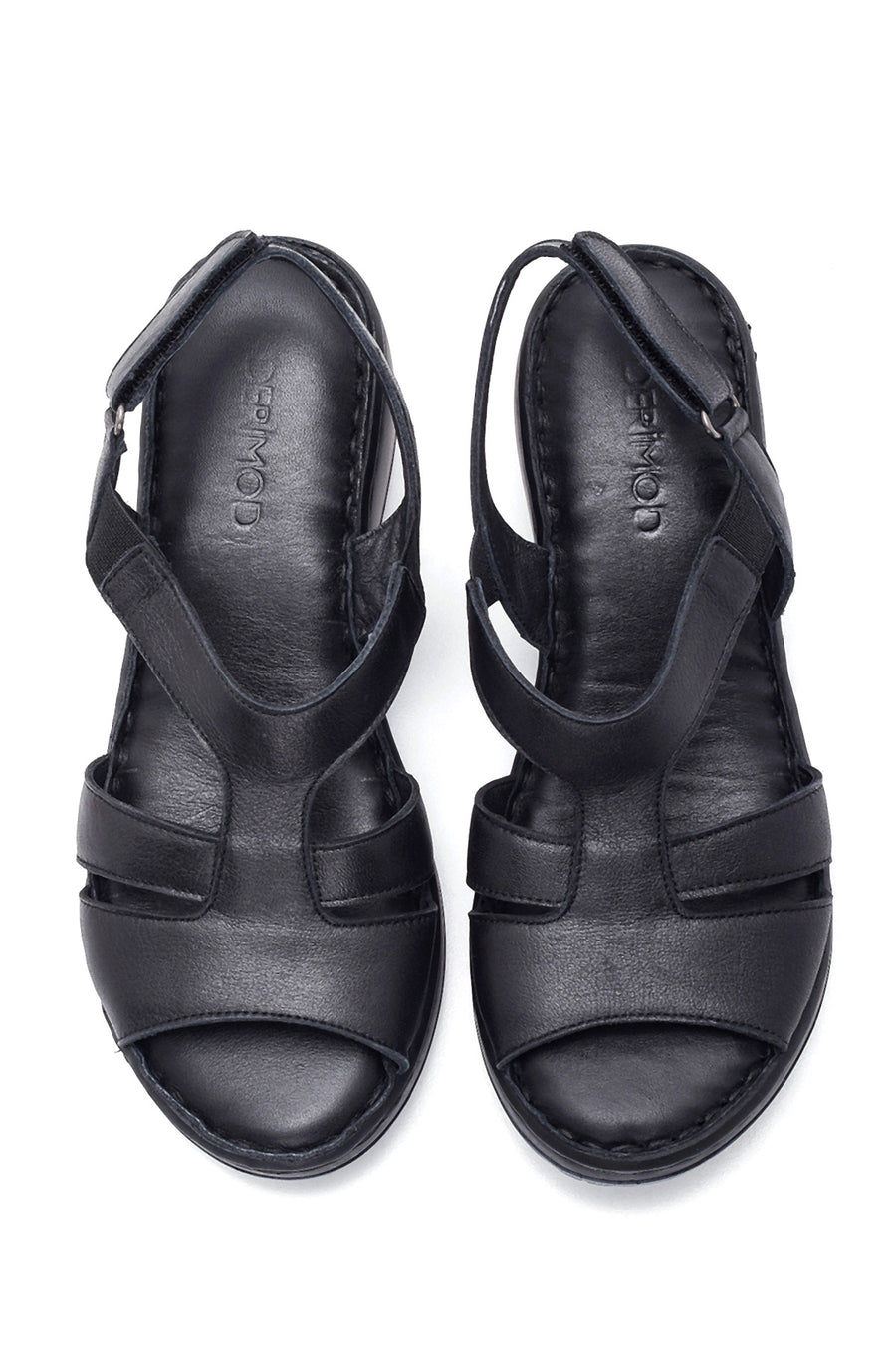 Women's Leather Comfort Wedge Heel Sandals