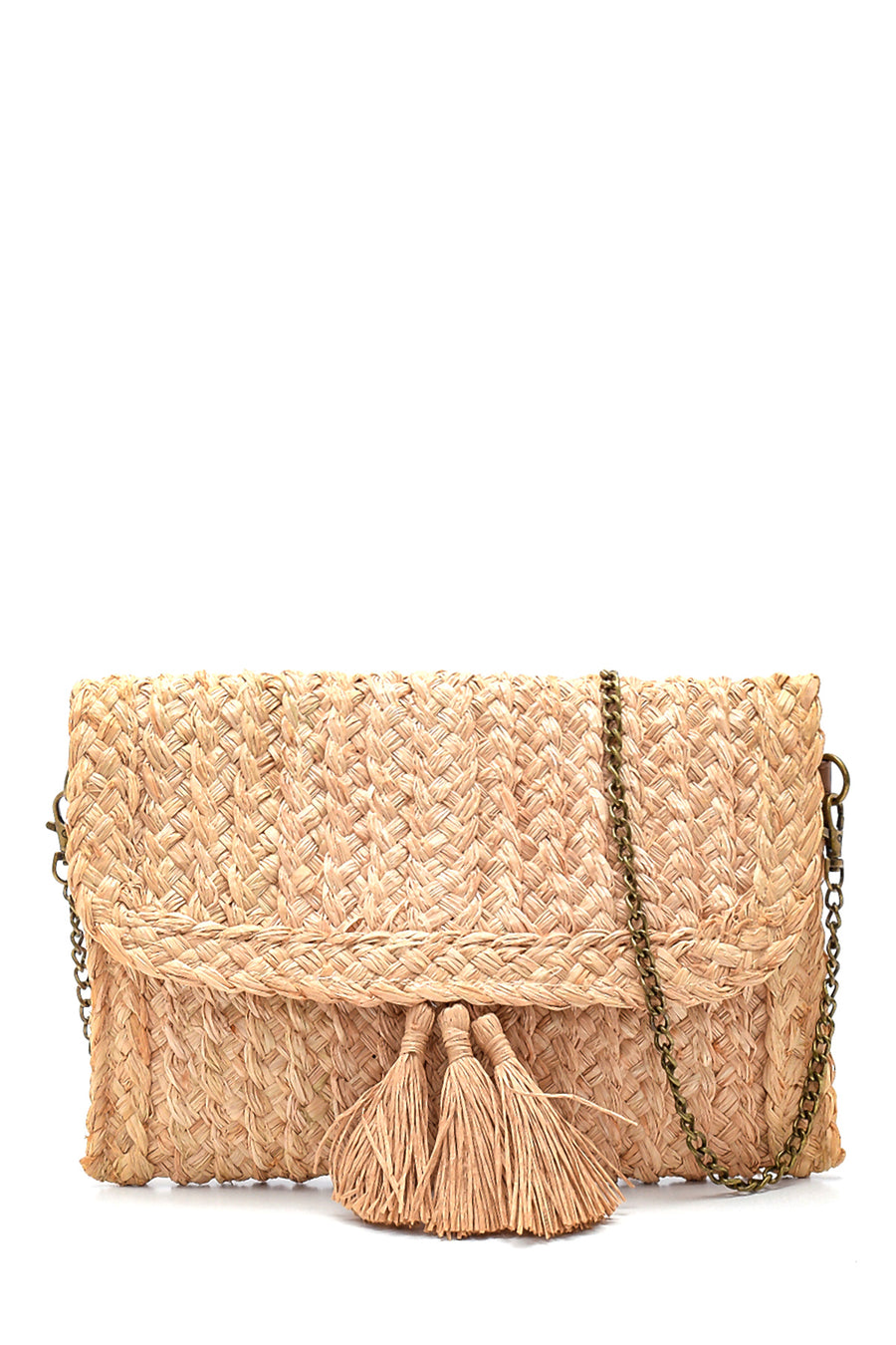 Women's Beige Straw Shoulder Bag 21SBD2452M7 | Derimod