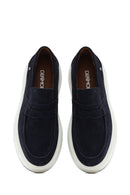 Erkek Lacivert Süet Deri Casual Loafer | Derimod