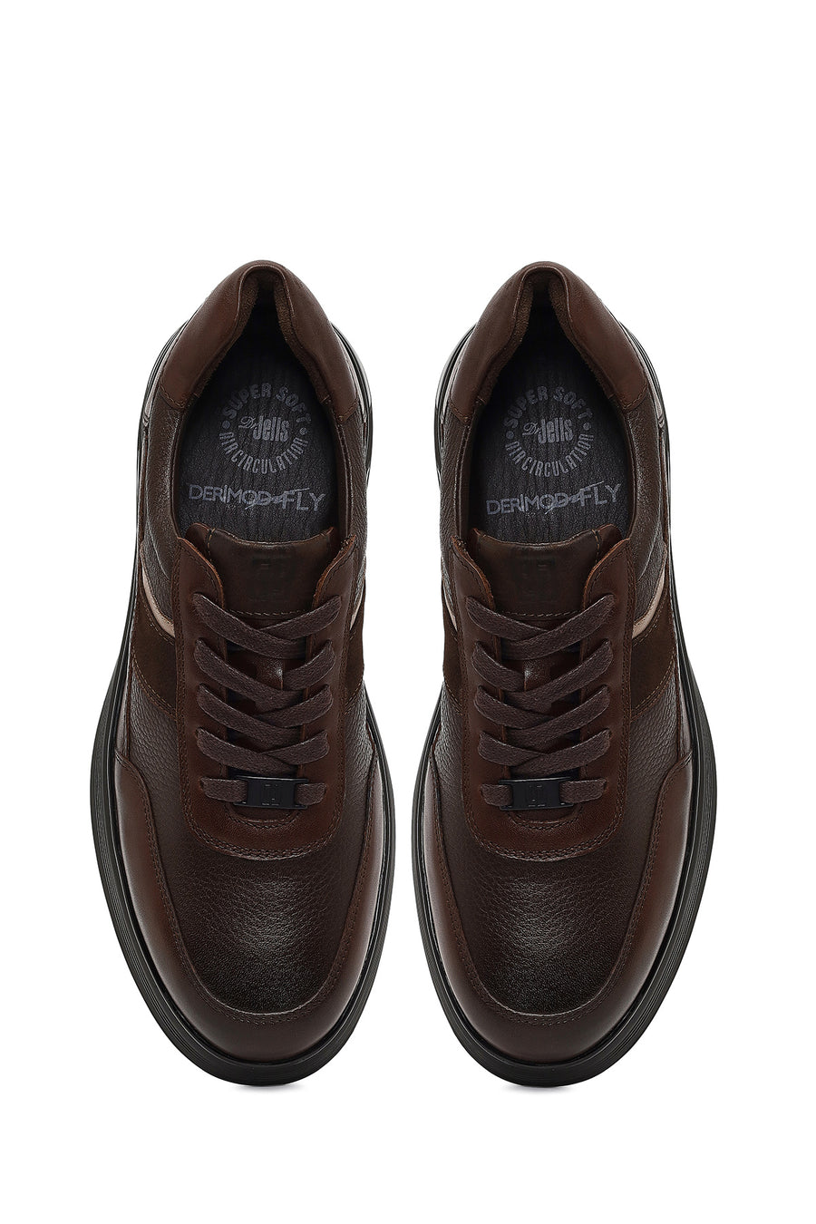 Men's Brown Lace-Up Leather Casual Sneaker