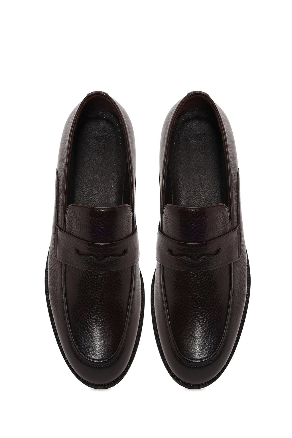 Erkek Kahverengi Deri Klasik Loafer