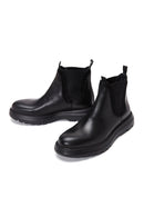 Men's Black Leather Casual Boots | Derimod