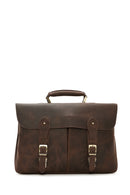 Men's Brown Leather Briefcase | Derimod